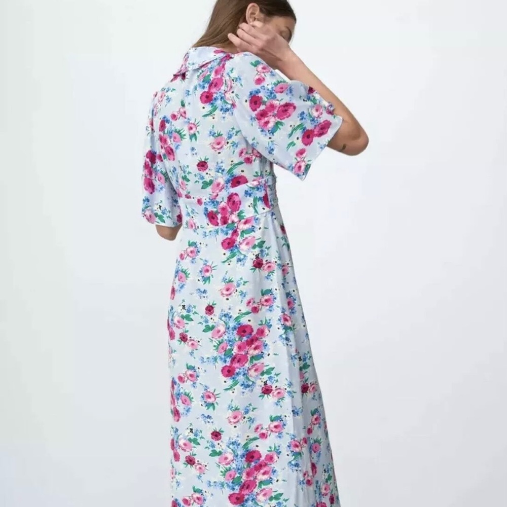 NWT ZARA FLORAL PRINT DRESS - Picture 6 of 8